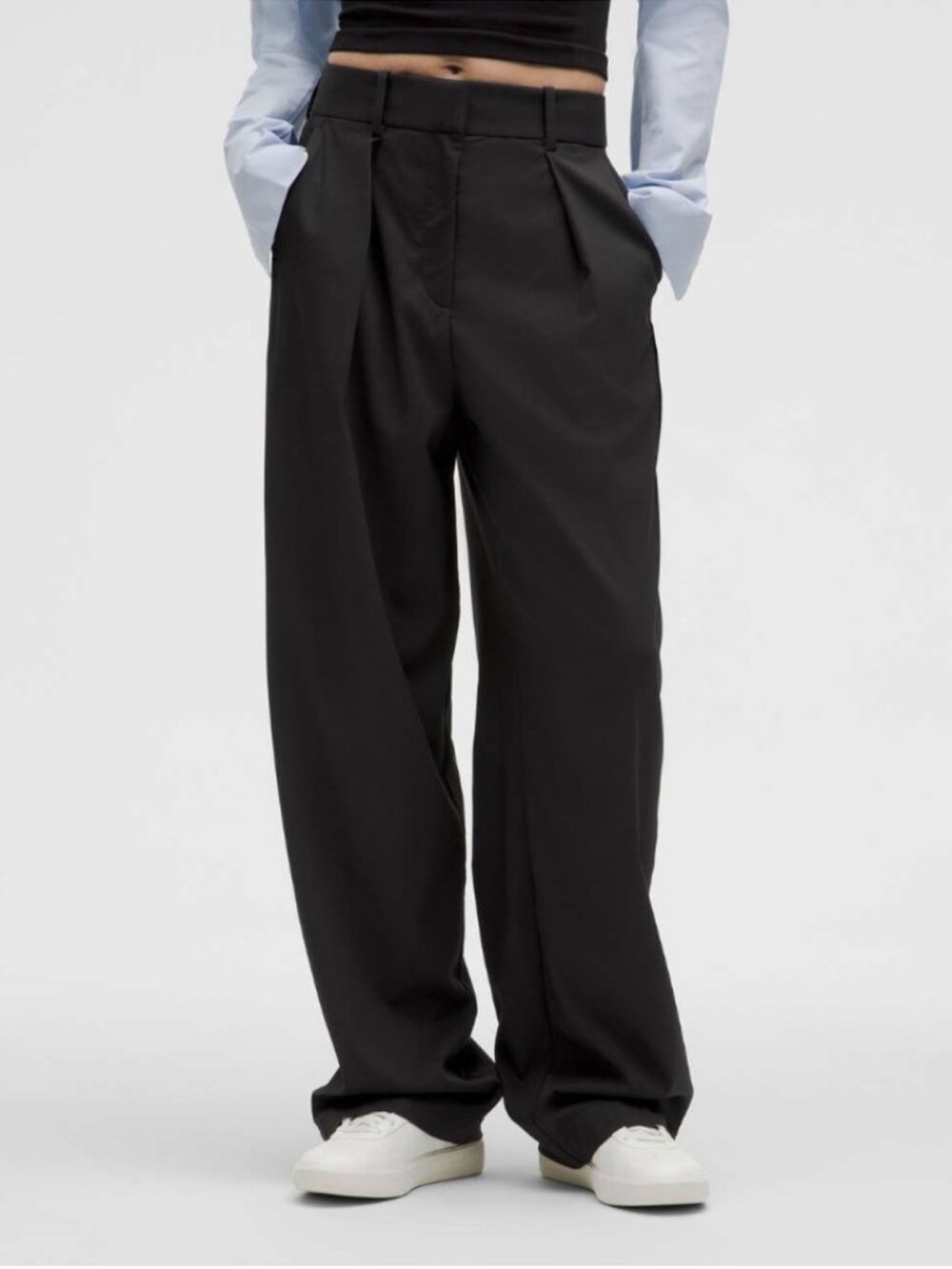 Lululemon Pleat-Front High-Rise Trouser Pants *Regular Black Modal 31" Size 8
